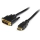 StarTech.com Cable HDMI a DVI 1m - DVI-D Macho - HDMI Macho - Adaptador - Negro HDDVIMM1M